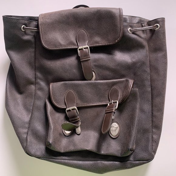 Gap Faux Leather Brown Backpack - Picture 1 of 4